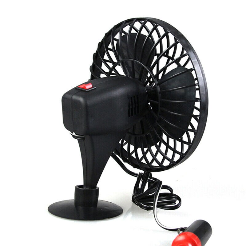 Elektrische mini ventilator vrachtwagen auto adsorptie zomer met een zuignap 4 inch zwart