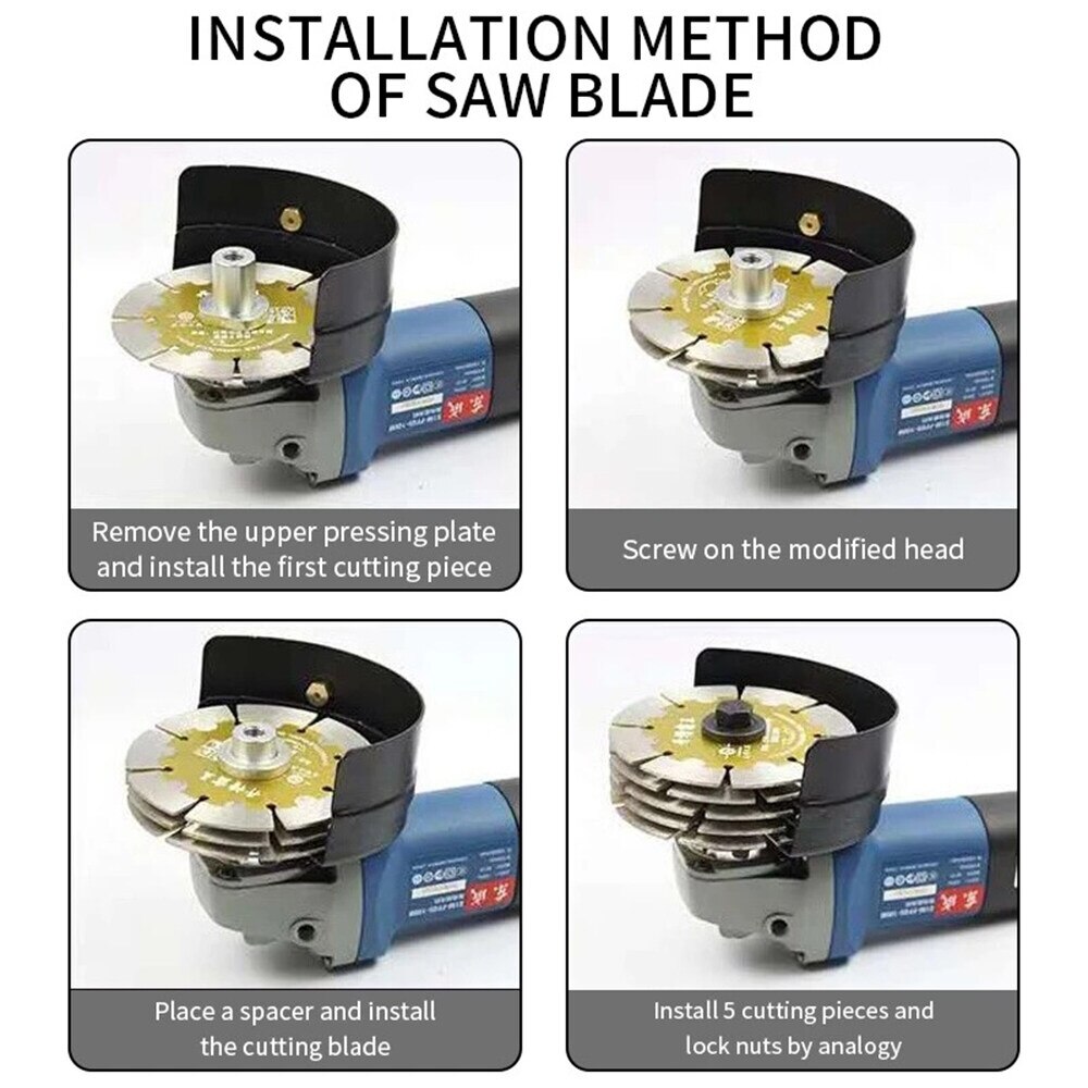 Angle Grinder Lock Nuts Flange Nut Variable Slotting Grooving Machine M10 M14 Head Conversion Lock Nuts Kit 100 / 125mm