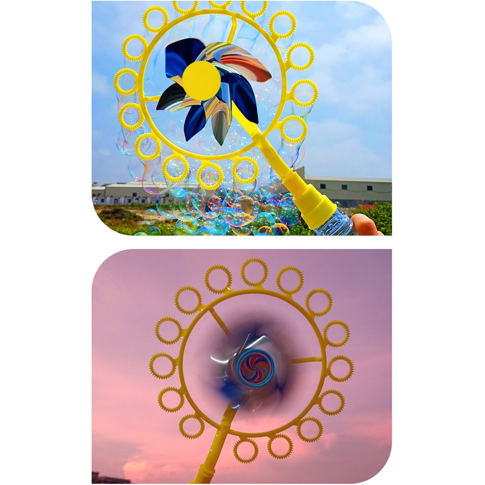 Funny Windmill Making Blower Bubbles Machine Toys Outdoor Bubble Blower Machine Colorful Large Bubble Soap Tools Toy Supplies