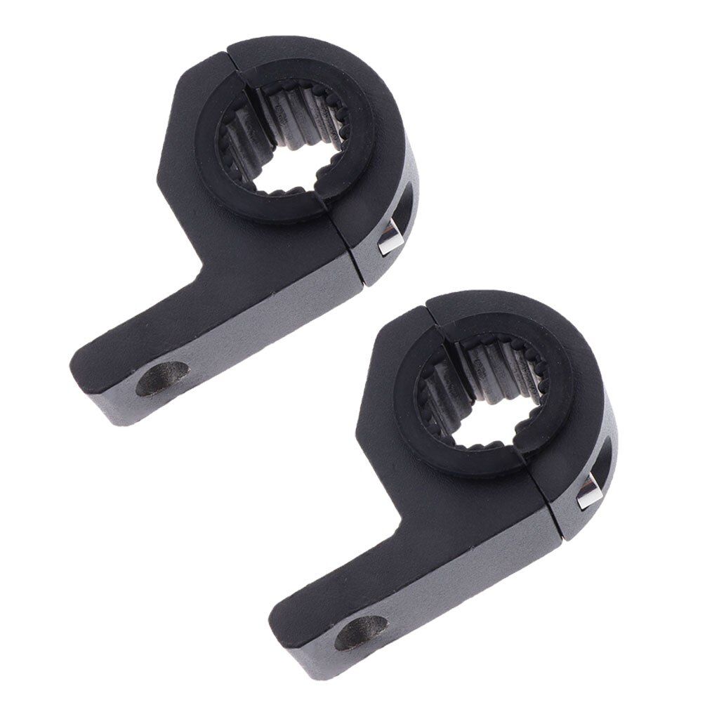 2pcs LED Light Bar Mounting Bracket Kit Aluminum Horizontal Bars Tube Clamp Roof Roll Cage Holder, 1.18 inch 30mm, Black