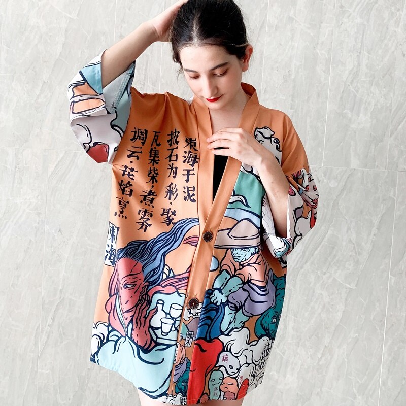 Vrouwen Kimono Haori Yukata Vrouwen Japanse Kleding Cosplay Harajuku Japanse Streetwear Vrouwen Kimono Shirt Aziatische Kleding Blouse