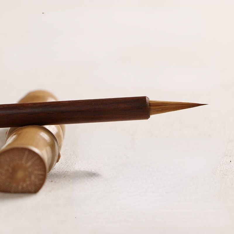 Wezel Haar Borstel Huzhou Wolf Haar Chinese Kalligrafie Borstel Pen Voor Geschriften Chinese Schilderen Kleine Reguliere Script Caligrafia
