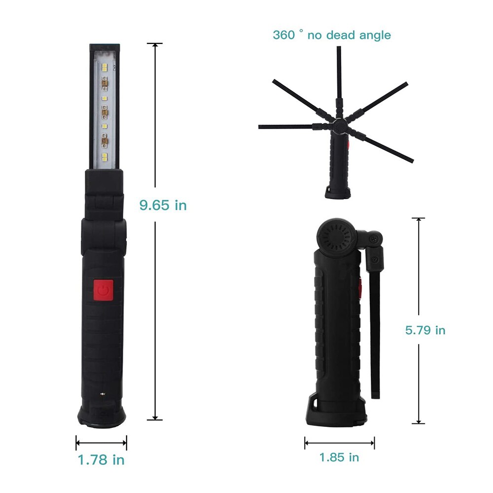 265nm UV Led Light, Portable and Foldable Ultraviolet Black Light with USB Charging and Three-in-One Function for Household