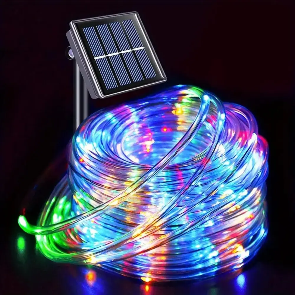 Outdoor Solar Tube Touw Led Licht Tuin Kerst Decoratie Fairy String Light 32 m/22 M/12 M/7 M Outdoor Bruiloft Led Lamp: RGB / 6-10W