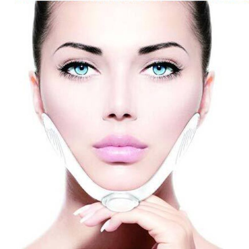 masajeador de doble mentón con instrumento de elevación facial en V para eliminar la barbilla Color piel ligera