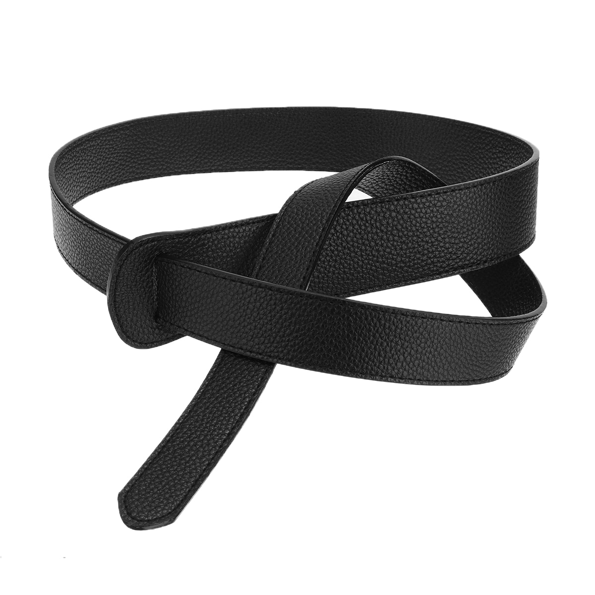 1pc Vrouwen Lederen Taille Band Wrap Rond Zelf Tie Obi Cinch Taille Band Boho Black Riemen voor vrienden Meisjes