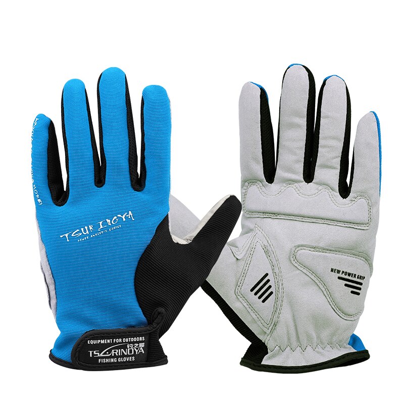TSURINOYA, guantes de señuelo de pesca de dedo completo, antideslizantes, para ciclismo , guantes protectores deportivos para exteriores: bule
