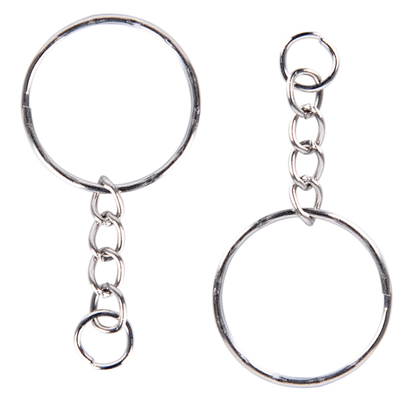 10/20/40/60Stck Edelstahl Schlüssel Ketten Legierung Kreis DIY Schlüsselanhänger Schmuck Keychain 25mm, Der schmuck Zubehör