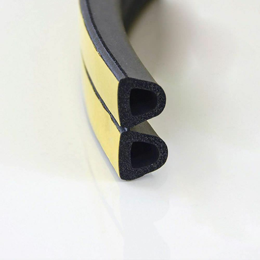 Tira de sellado de goma para burlete de puerta y ventana de coche, moldura bordes, color negro, 5M D