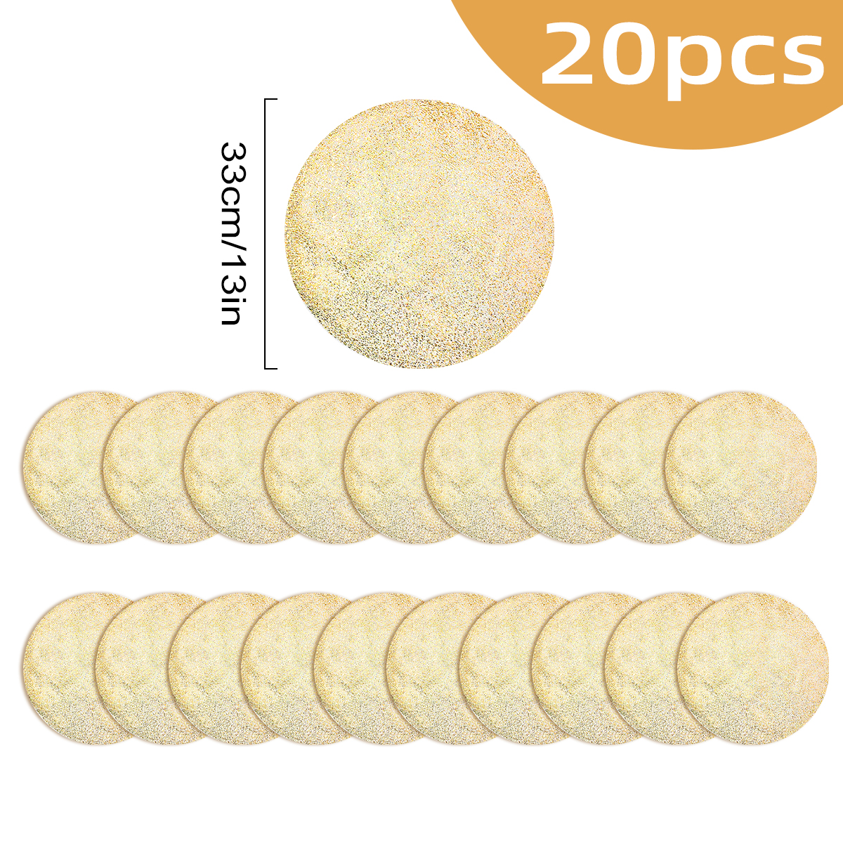 Juego de manteles individuales dorados desechables Leeseph, manteles de mesa redondos de lámina dorada de 13 pulgadas para mesa de comedor de decoración del hogar de de Navidad: Morado