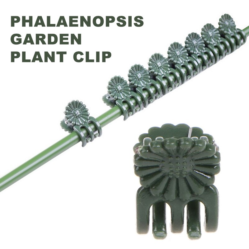 50PCS Garden Plant Support Spring Clips Plastic Tree Shrub Tie Cane Farm Clip Hanging Trellis Vine Connects Plants