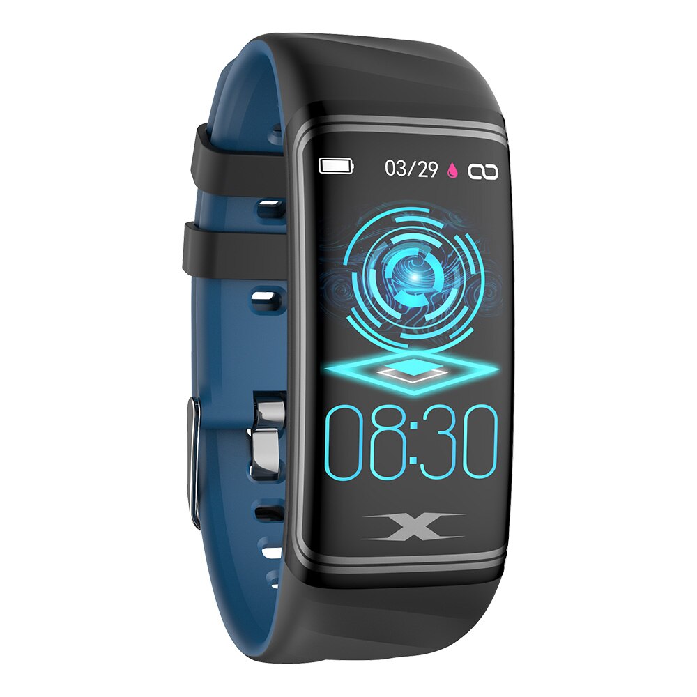 V30S Smart Armband Bt Sport Fitness Tracker Hartslag Slaap Gezondheid Monitor Grote Screen Smart Horloge: Blue