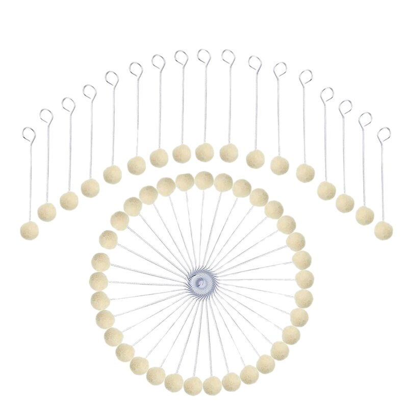 100 Pieces Fiber Leather Dye Tool Dye Dyeing Applicator with Metal Handle for DIY Crafts Projects