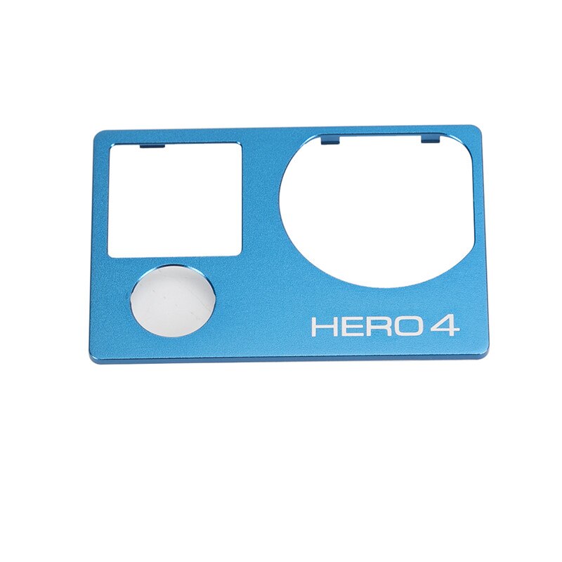 5 Color Aluminum Front Cover Faceplate Repair Replacement Part for GoPro Hero 4 Front Panel Face Cover: Blue