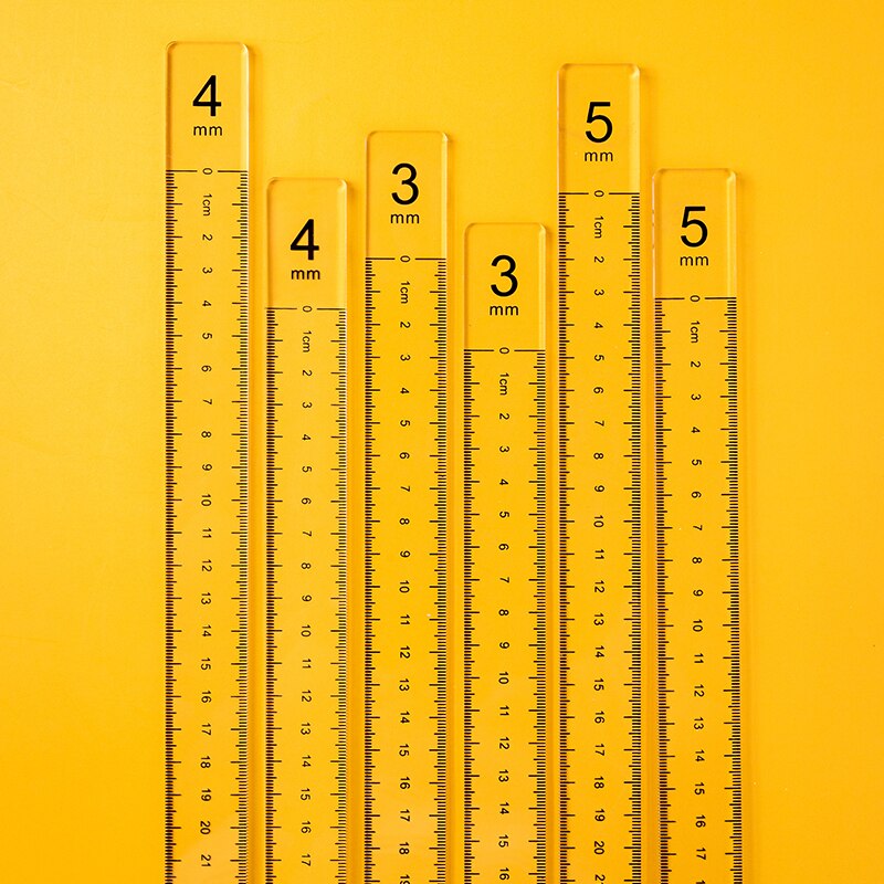 2Pcs Acrylic Balance Ruler with Scale Biscuit Cake Roll Tool Fontaine Frosting Biscuit Thickness Ruler Baking Tools