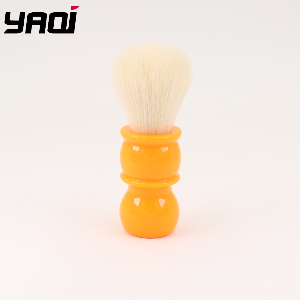 Yaqi 22mm Soft Cashmere Synthetic Hair Orange Handle Shaving Brushes