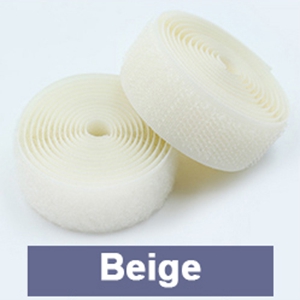 Haisen,Solid Color Soft Nylon Hook and Loop Adhesive Fastener Tape,Magic Tape, Sewing Accessories For Clothe/ Bag/ Shoe/AB Stick: Beige - A