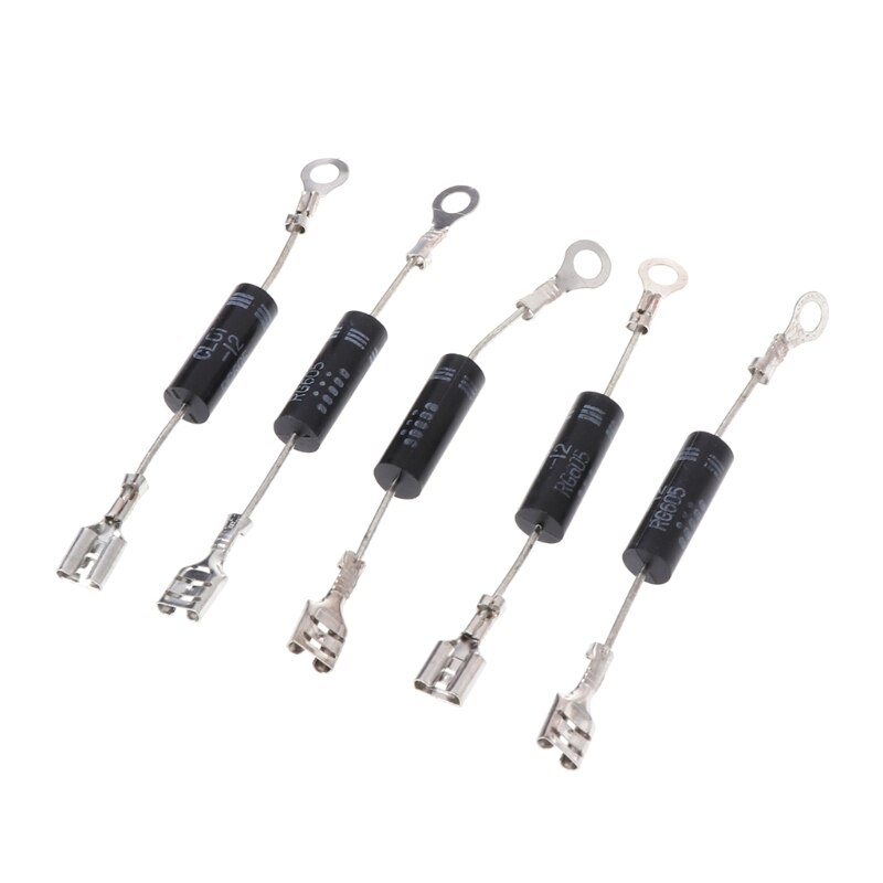 Rectificador de diodo de alto voltaje para microondas, piezas electrónicas de diodo único de 8CM, y , 5 unids/set por juego