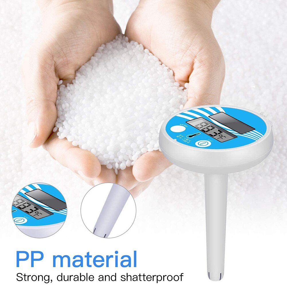 Floating Digital Pool Thermometer Pool Waterproof Solar Powered Thermometer High-precision Temperature Sensor with LCD Display