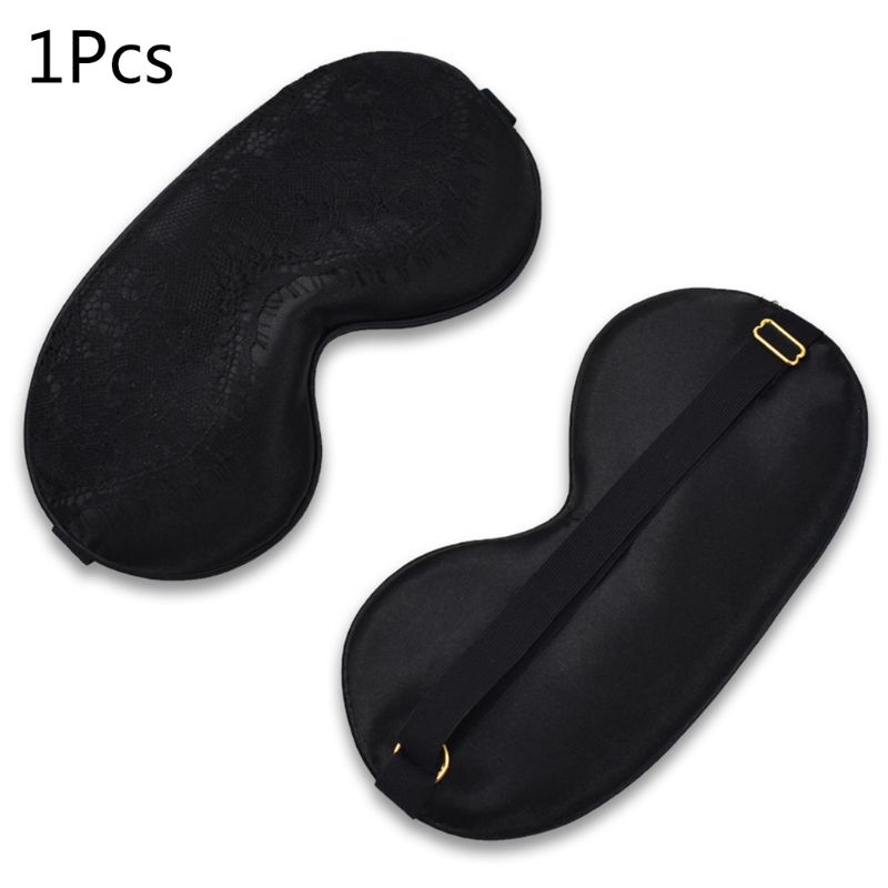 Sleep Eye Mask Padded Shade Cover Travel Sleeping Relax Aid Blindfold E65F: BK-1