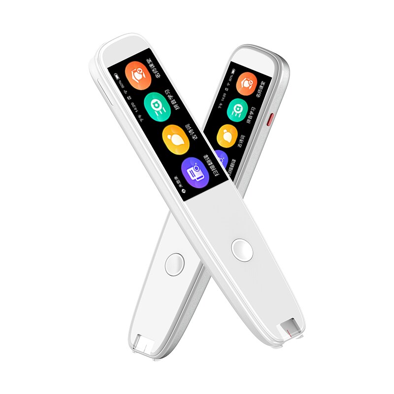 Met Touch Screen Ondersteuning Wifi Chinese/Engels Draagbare Scan Vertaling Pen Examen Reader Voice Taal Vertaler Apparaat: WHITE