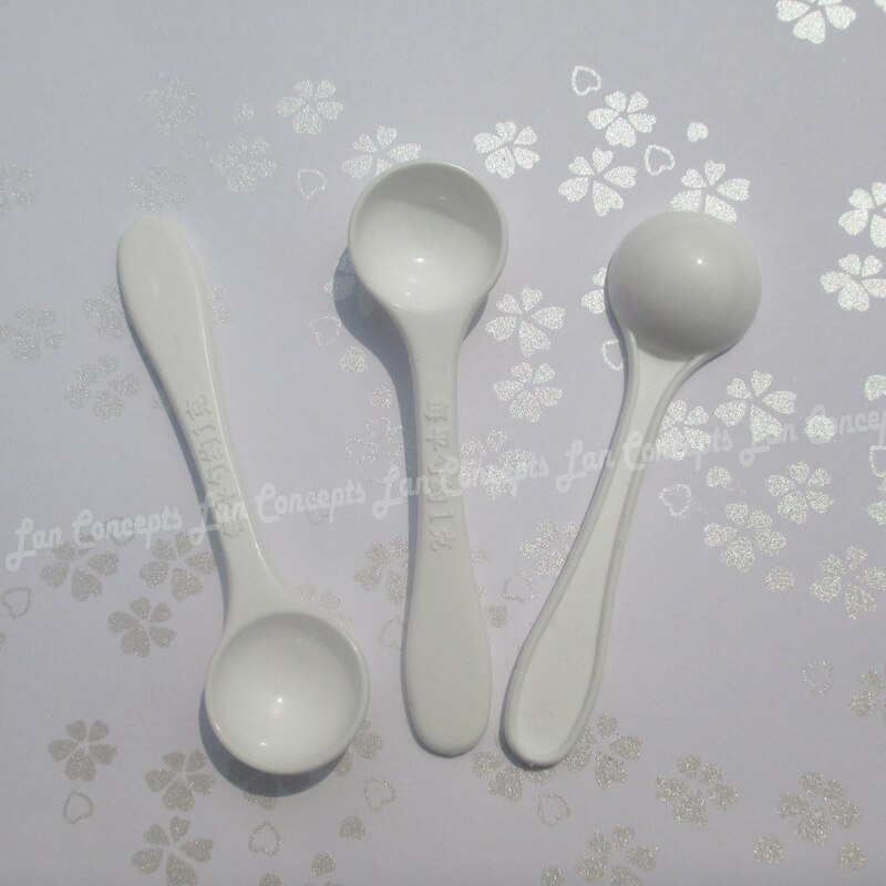 1 Gram Plastic Maatlepel 1G Hdpe Lepel Voor Medische Melkpoeder Vloeibare-Wit 200 Stks/partij