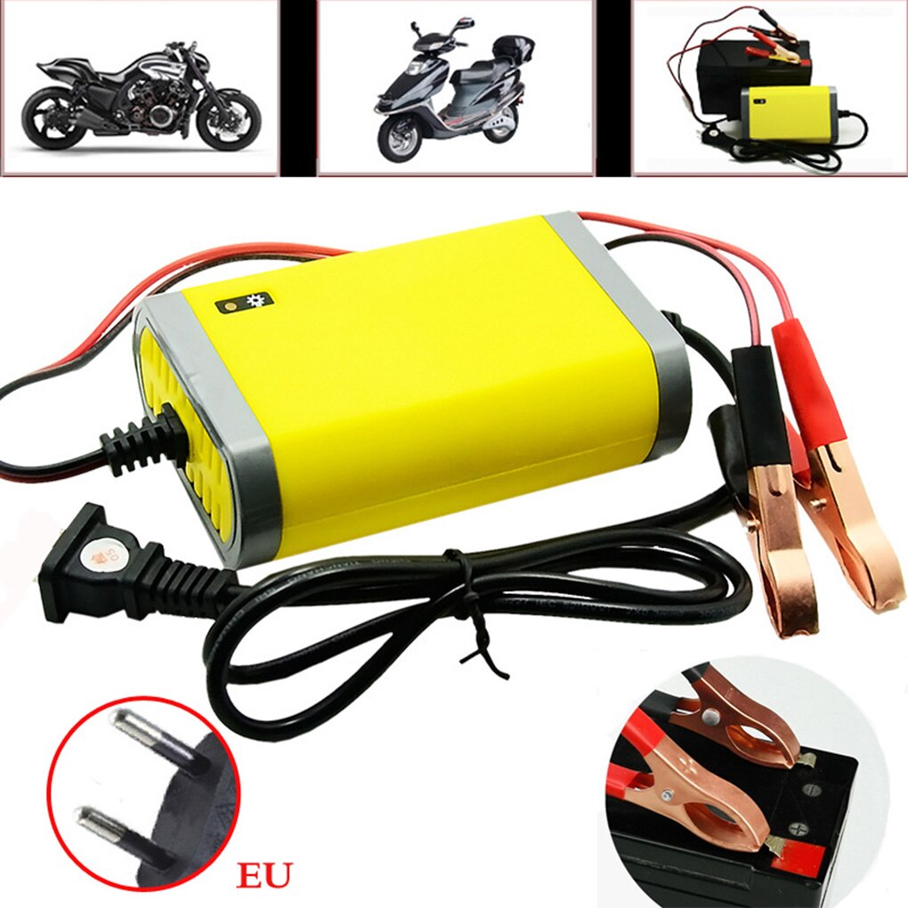Mini Styling Portable 12V 2A Car Battery Charger Adapter Power Supply Motorcycle Auto Smart Battery Charger EU Plug