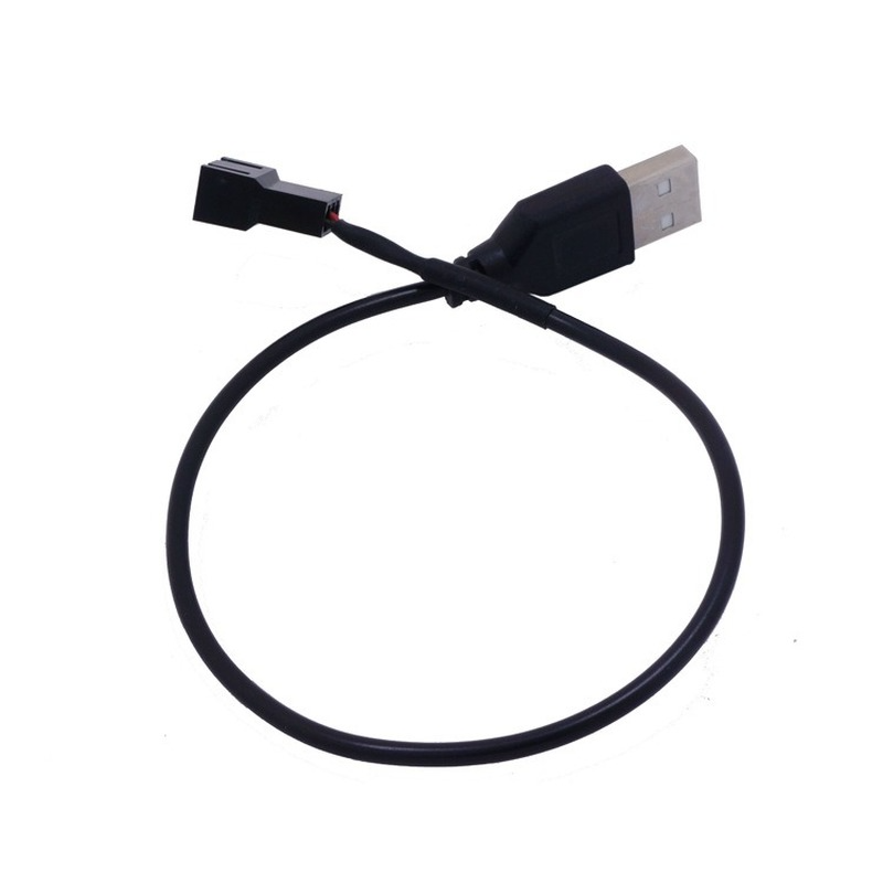 USB To 4Pin/3Pin Computer Fan Adapter Cable 5V To 12V Power Cable Connector 3pin or 4pin Fan To USB Adapter 30CM