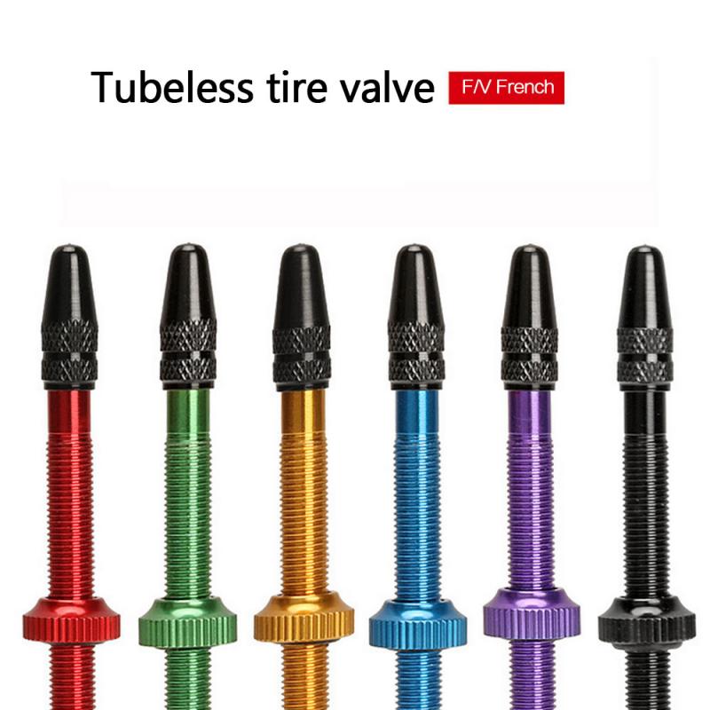 Bicycle Valve For Compatible Road MTB 40/60mm Bicycle Tubeless Tire Aluminum Alloy Vacuum Extension Nozzle Stem Bike Accessories