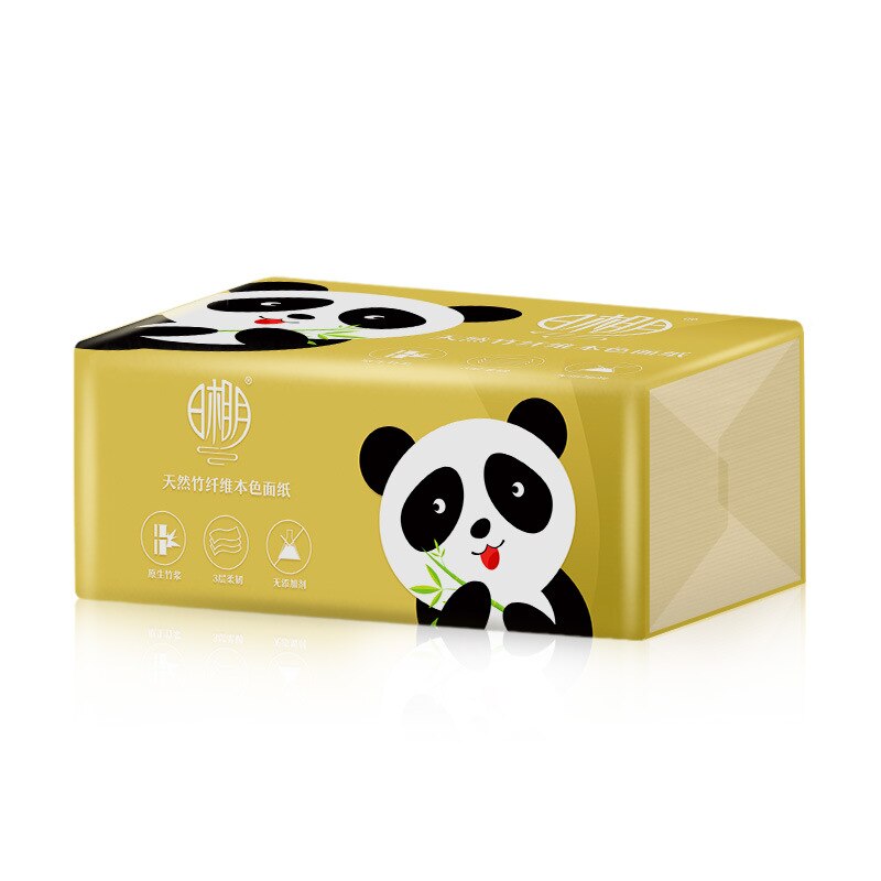 Papel higiénico de bambú sin blanquear, 6 paquetes, hipoalergénico, para cocina, inodoro bombeo, con caja