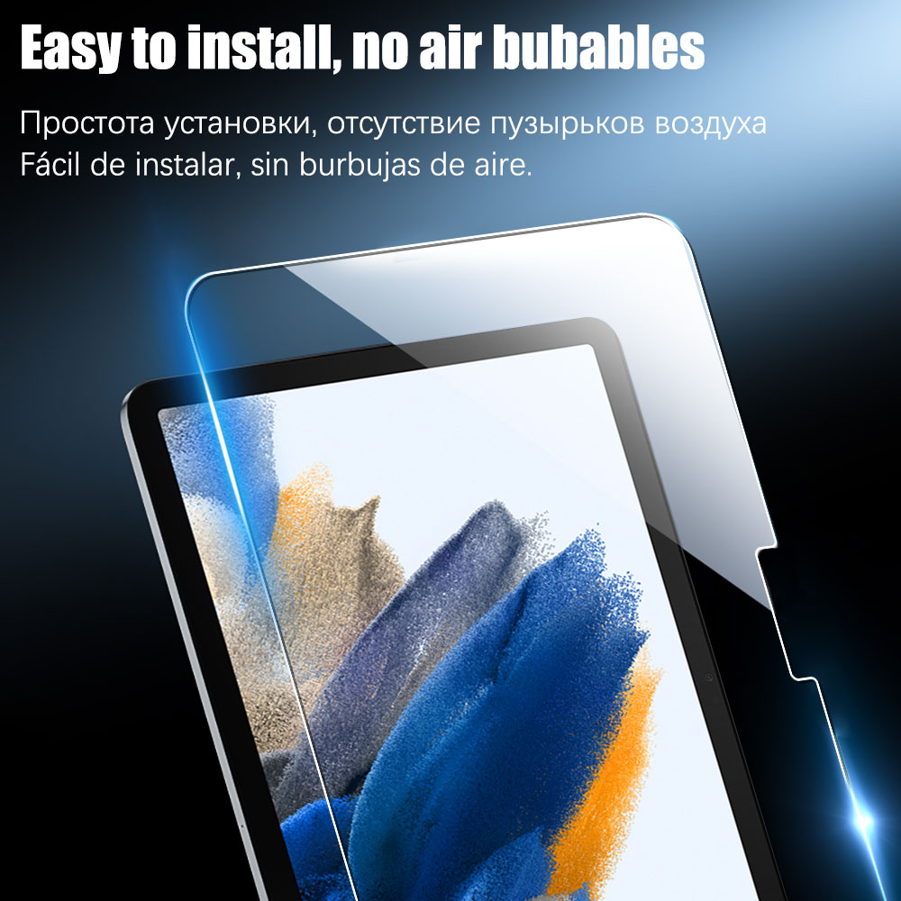 Protector de pantalla de vidrio templado para Samsung Galaxy Tab S6 Lite, S7 Fe Plus, S8 Ultra, A7 Lite, A8, S4, S5e, 2 unidades