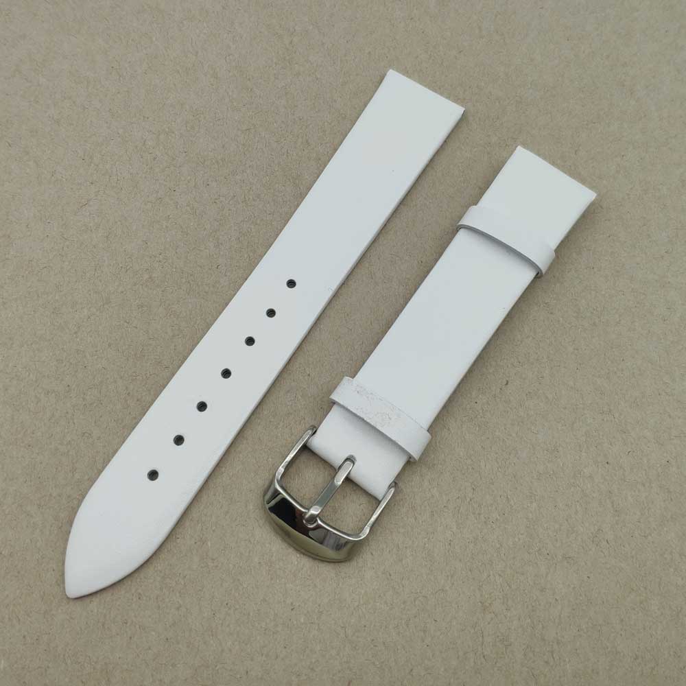 Sport Lederen Horlogeband Horloges band 22mm 20mm 18mm 19mm 12mm 14mm 16mm 24mm 21mm Horlogebanden Mannen Vrouwen Polsband: WHITE / 12mm