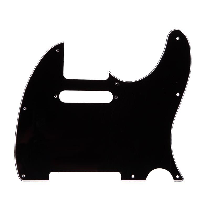 3Ply Aged Pearloid Pickguard Tele Style Guitar Pickguard Aged White Pearl Musical Instrument Guitar Parts Accessories 7 Colors: Black