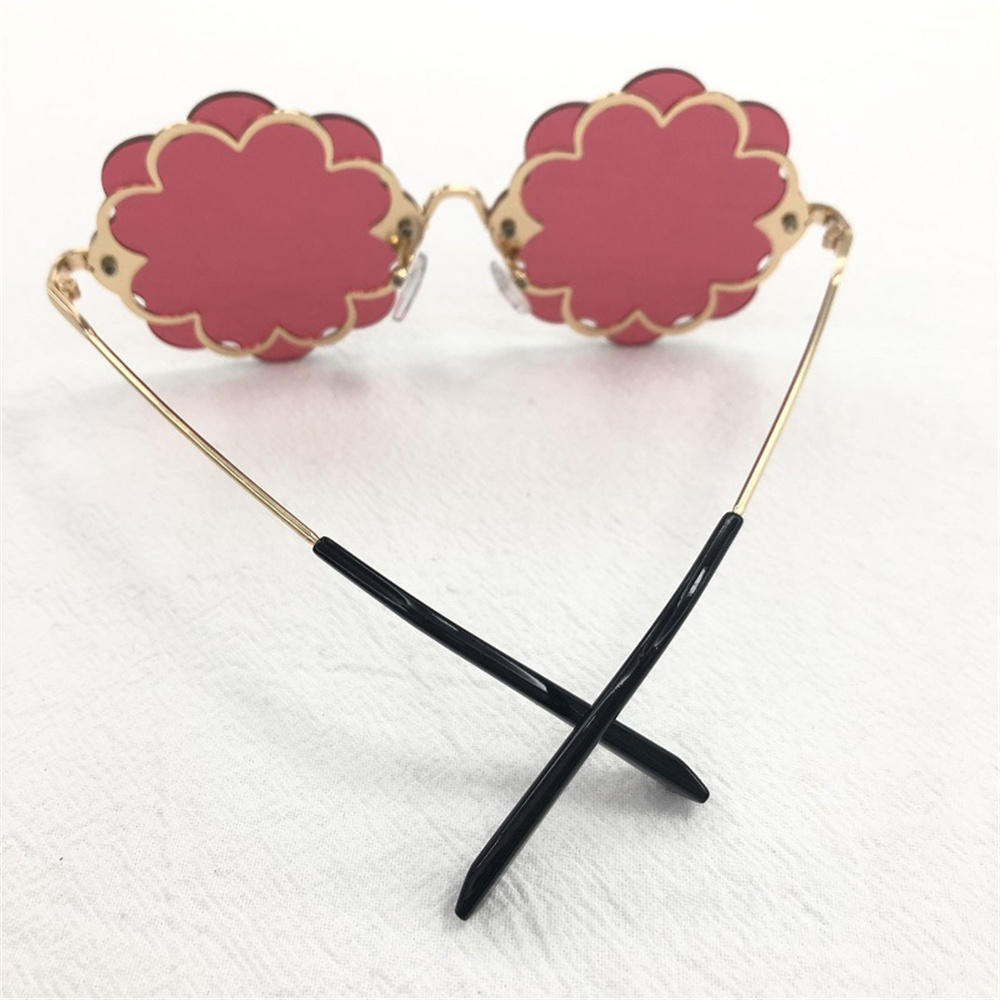 Kids Rimless Sunglasses Flower Frame Girls Sun Glasses Glasses Children Outdoor Goggles Cute Style Party Eyewear
