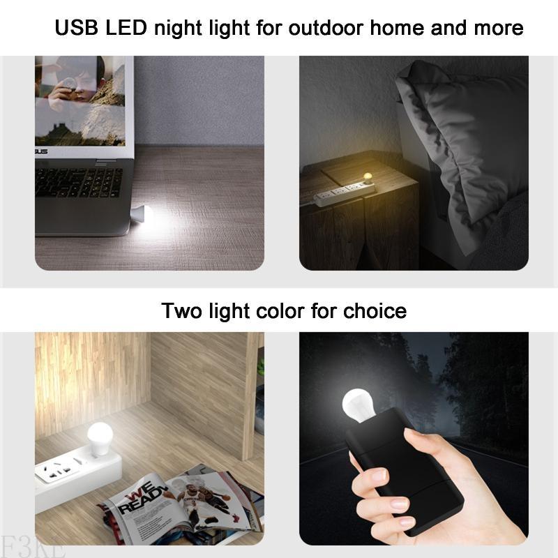 F3KE USB LED Night Light Eye for Protection Lesen leichter Computer Mobile Power Charg