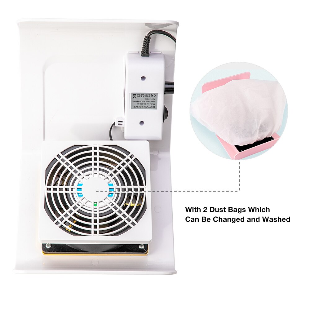 40w nagelstofzuiger, nagelstofzuiger, nagelstofzuiger, manicureapparaat met stofopvangzak, salongereedschap