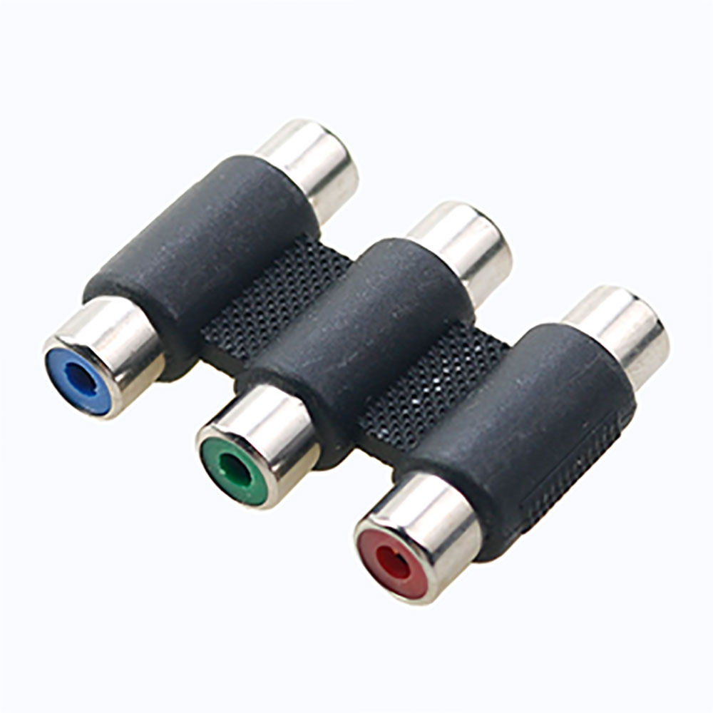 RCA Female to RCA Female Audio Video Cable Jack Plug Adapter Connector RCA to 2/3 RCA Jack Connector: WHITE