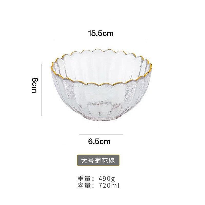 Porslin set nordisk stil phnom penh sallad kopp skål transparent glas skål set tallrik hem dessert tallrik frukt skål: A1- l