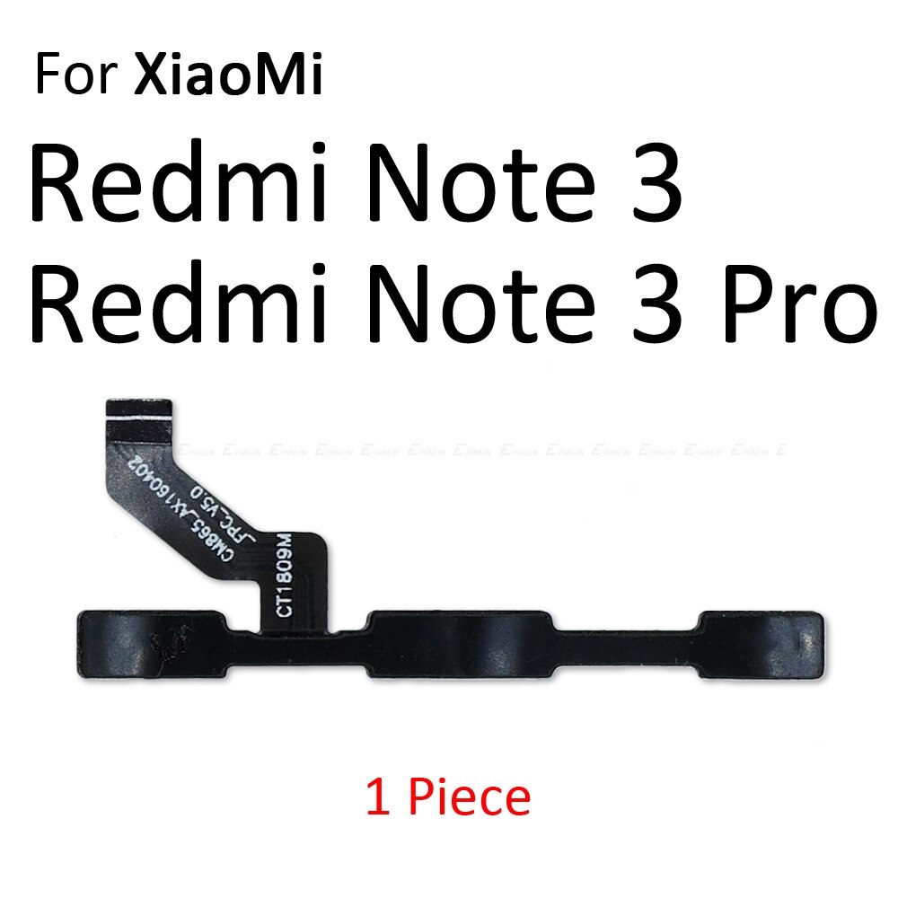 Volumknapp strømbryter på av-knapp fleksibel kabel til xiaomi redmi 3x 3s 4a Merk 7 6 2 5a 6a 5 Plus 4 3 pro 4x global: til redmi Merk 3
