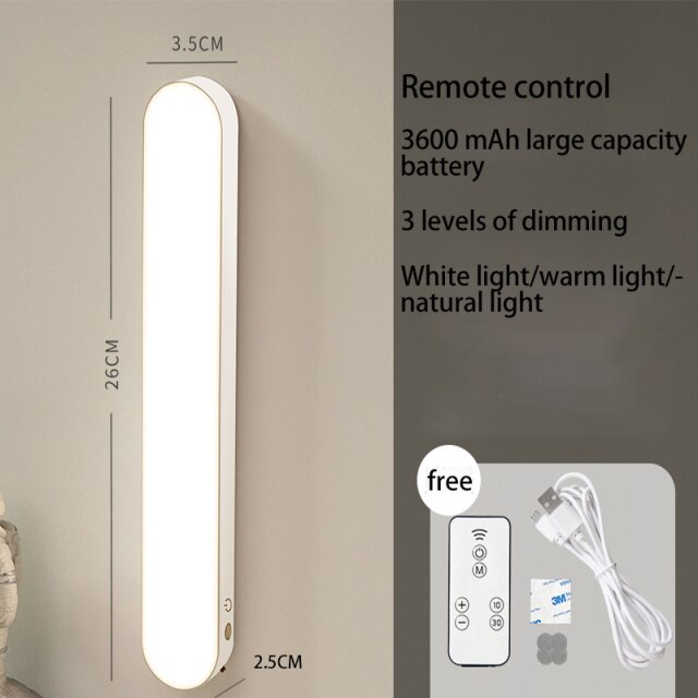Bureaulamp Kantoor Studie Computer Led Verlichting Usb Oplaadbare Tafellamp Magnetische Afstandsbediening Beschermen Ogen Slaapkamer Night Lamp: USB charging Control