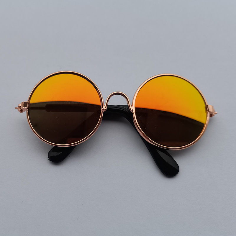 Jolies lunettes de soleil rondes Vintage pour chat, lunettes réfléchissantes pour petit chien, chat, Photos d'animaux de compagnie, produits pour animaux de compagnie, accessoires: L / vert clair