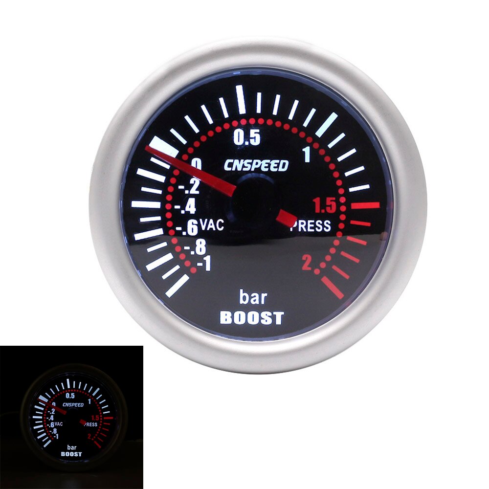 Cnspeed 2 52mm ahtopainemittari  -1-2 bar auton savunilmaisin säädettävällä automaattisella ahtopaineen säätösarjalla 1-30 psi
