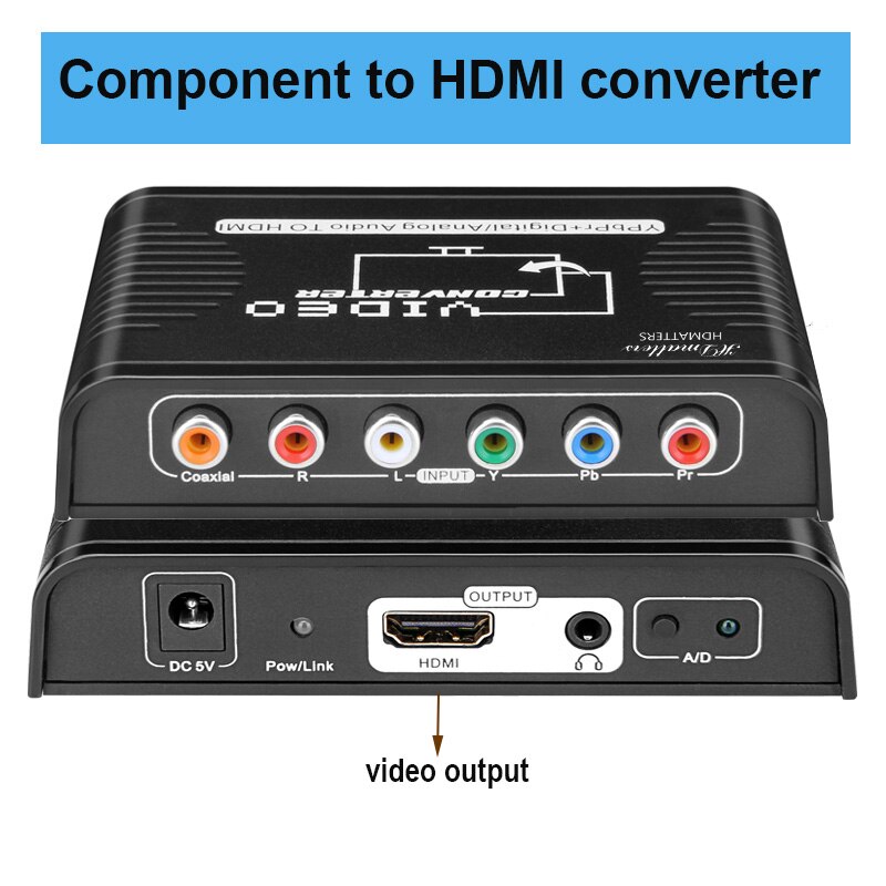 Ypbpr komponent til hdmi konverter kabel hdmi til rgb komponent video konverter til wii  ps4 xbox dvd hdtv: Ypbpr til hdmi