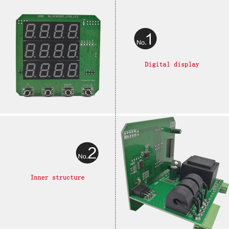 Digital Display Current Meter Measuring Range 0-5A Panel Ammeter Household Current Testing Monitor