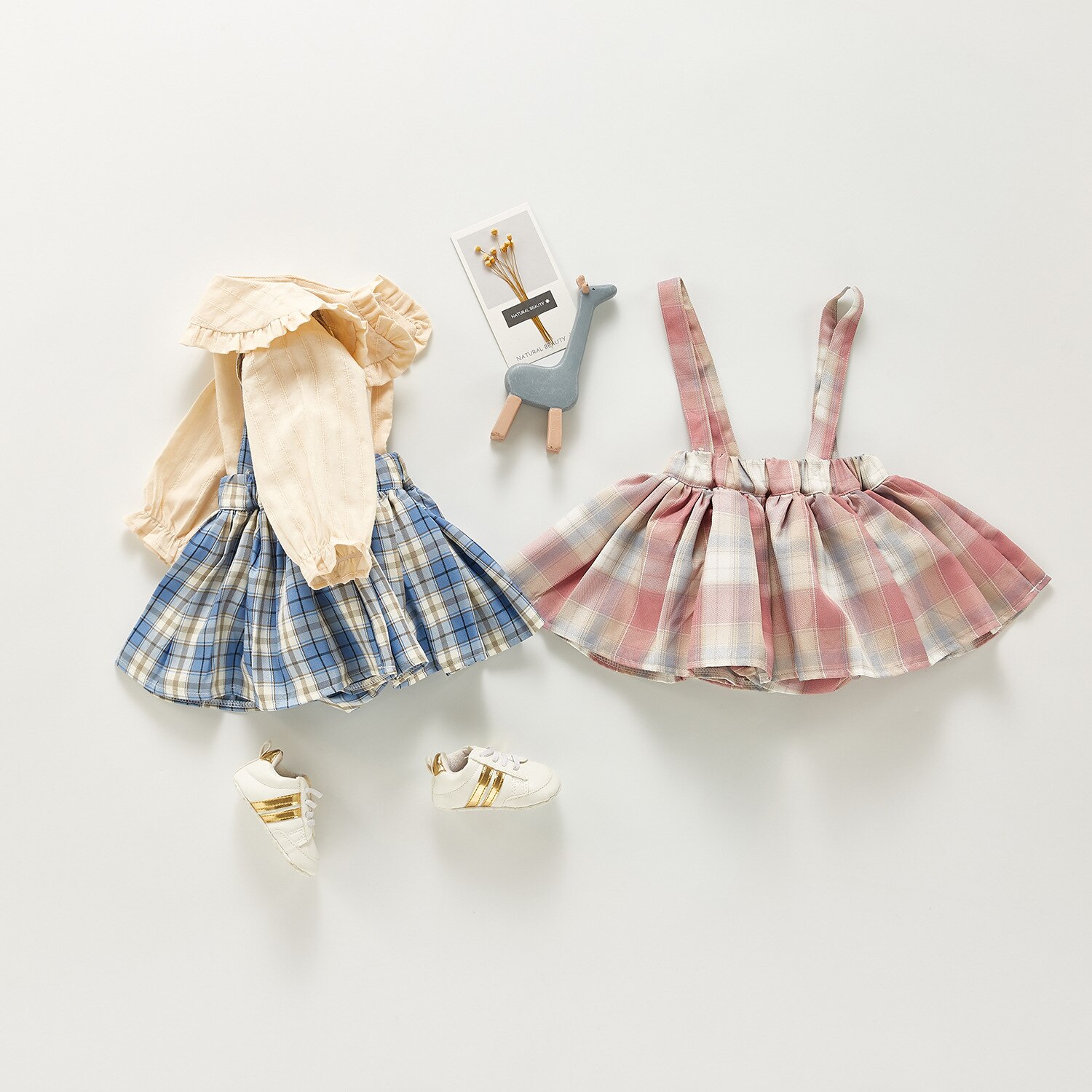 Gonna a fascia per bambina autunno nuove ragazze gonna a pieghe stile college per bambina gonna a quadri per bambini