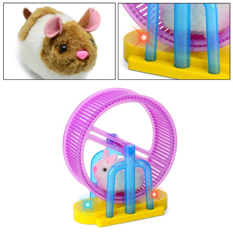 1Set LED Light Music Hamster Wheel Roller Electric Toys for Children Kids Education Learning Toys 24BE