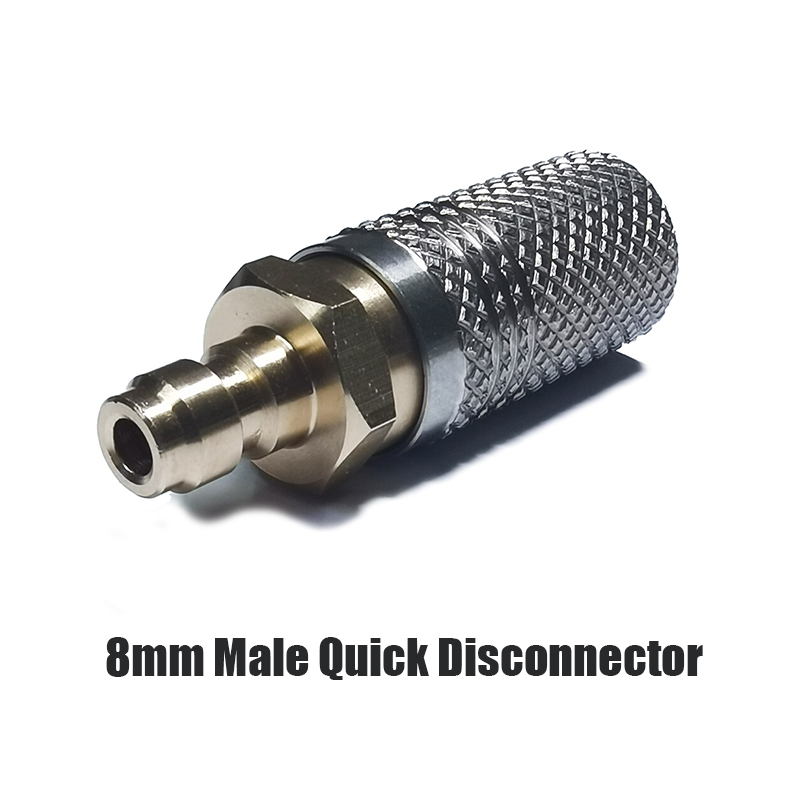Presa adattatore a sgancio rapido per ricarica morbida HPA ad aria estesa 1/8BSPP(G1/8) Accessori per capezzoli maschi da 8 mm