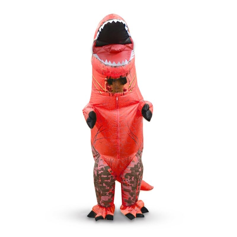 Inflatable Dinosaur Costume Mascot Child Adults Halloween Blowup Outfit Cosplay XX9E: R-S