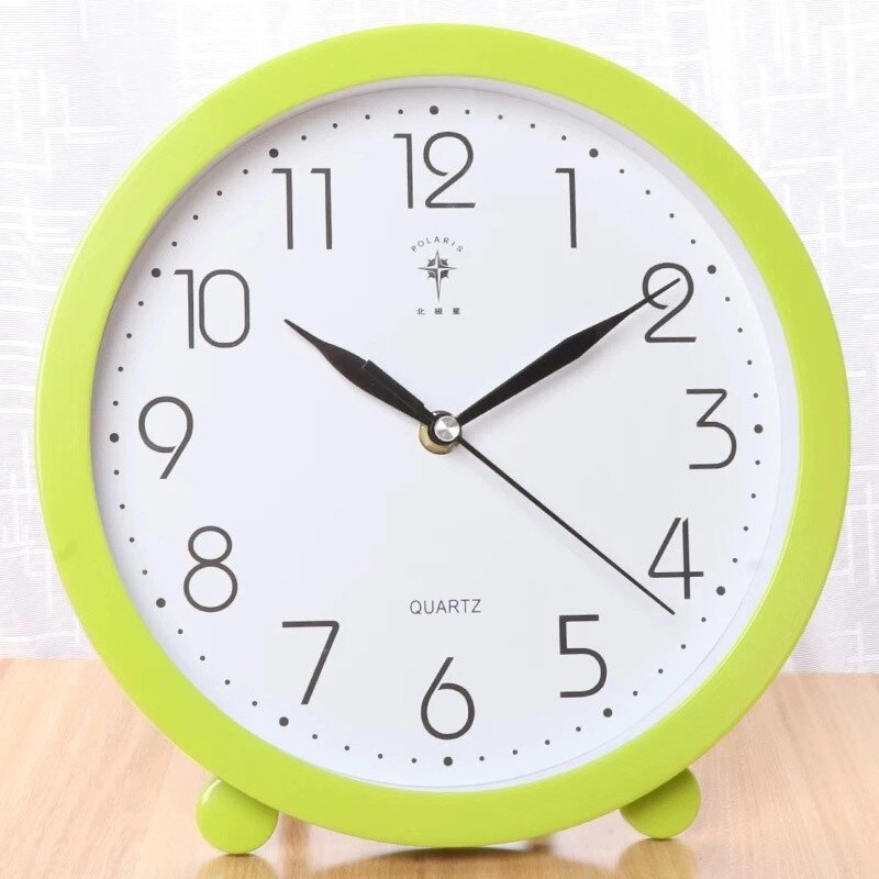 10 Inch Living Room Pendulum Wall Clock Office Desktop Clock Modern Minimalist Large Silent Table Clock Home Decoration: Green