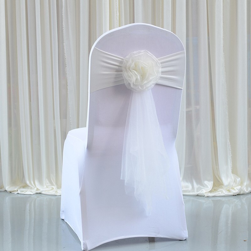 1 Stück Hochzeit Sessel Bogen Organza Sessel Schärpe Blume Sessel Startseite Knoten Pro Bankett Veranstaltung Geburtstag Party Dekoration: A07